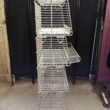 Vintage old shelf store wire wire basket modular industrial design 70s