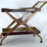Mid-Century Wood and Formica Bar Cart, Italy 1950s.