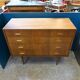 Modernist drawers 4 drawers and brass handles. 1960