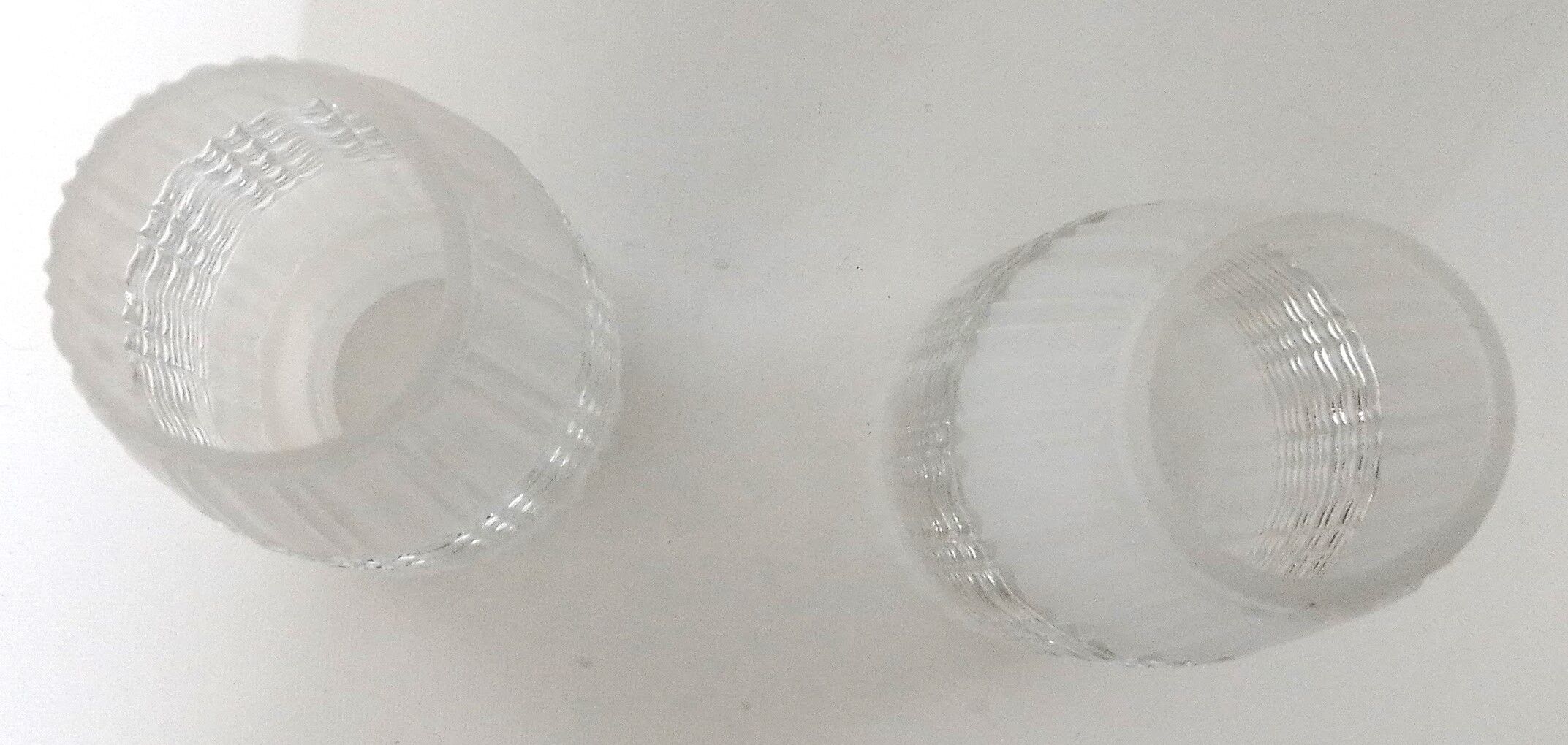 Lot de deux verres de lampe