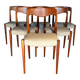 Set of 6 scandinavian teak chairs