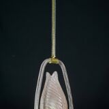 Elgant Pink Art Decò Barovier e Toso Pendant Light Murano Glass, 1940s