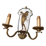 Wall lamp in eglomised glass