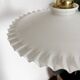 Vintage 1950s entirely white serrated opaline pendant light