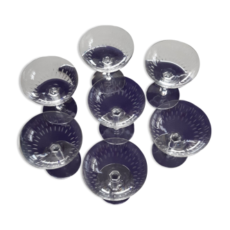 Crystal champagne glasses
