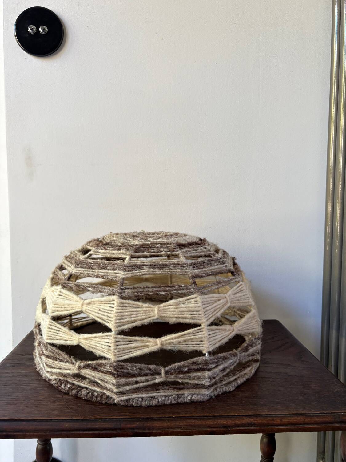 Vintage 70s wool ceiling lamp shade