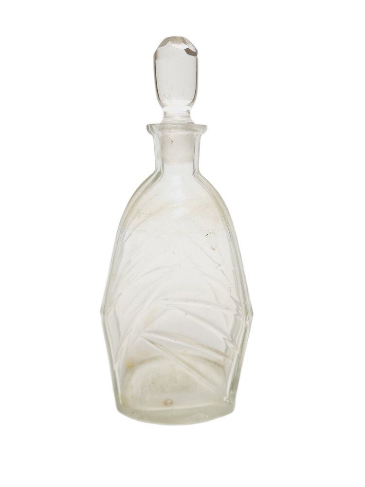 Carafe Art Déco de la verrerie Bolesław Morawski, Pologne, années 1930