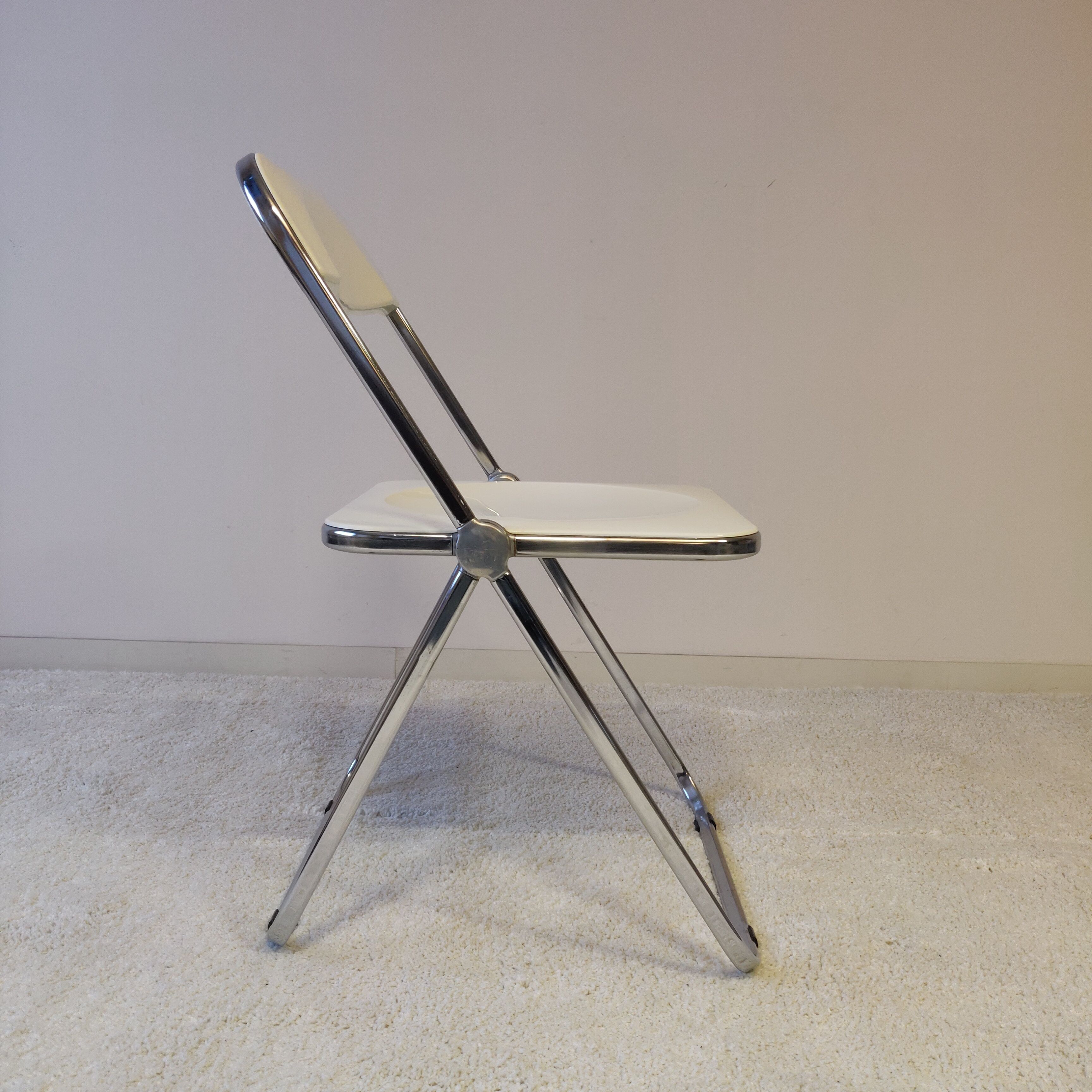 Ensemble de 5 chaises Plia par Giancarlo Piretti pour Castelli