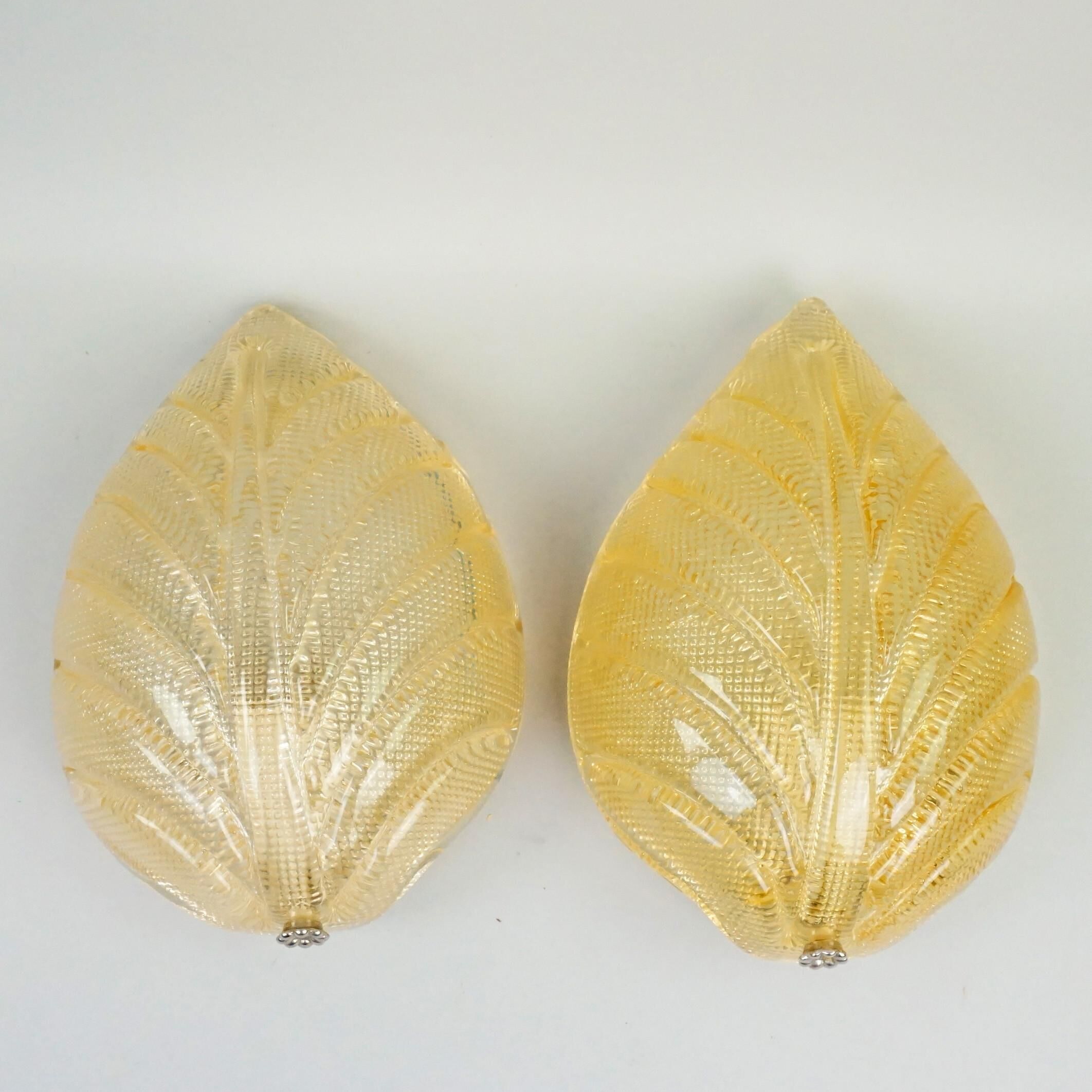 Fritz Kurz - Pair of wall lights for Orrefors, Sweden, 1960