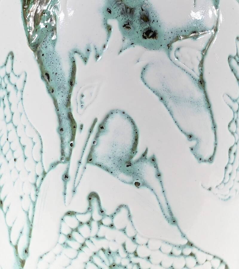“Les Pélicans” vase, signed L. Alaurant – 1950