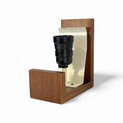 Scandinavian wall light in teak and opaline glass by Louis Kalff for Philips, 1968