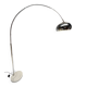 Chrome arc lamp in perfect condition, retro 1970s style.