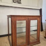 Old oak counter display case