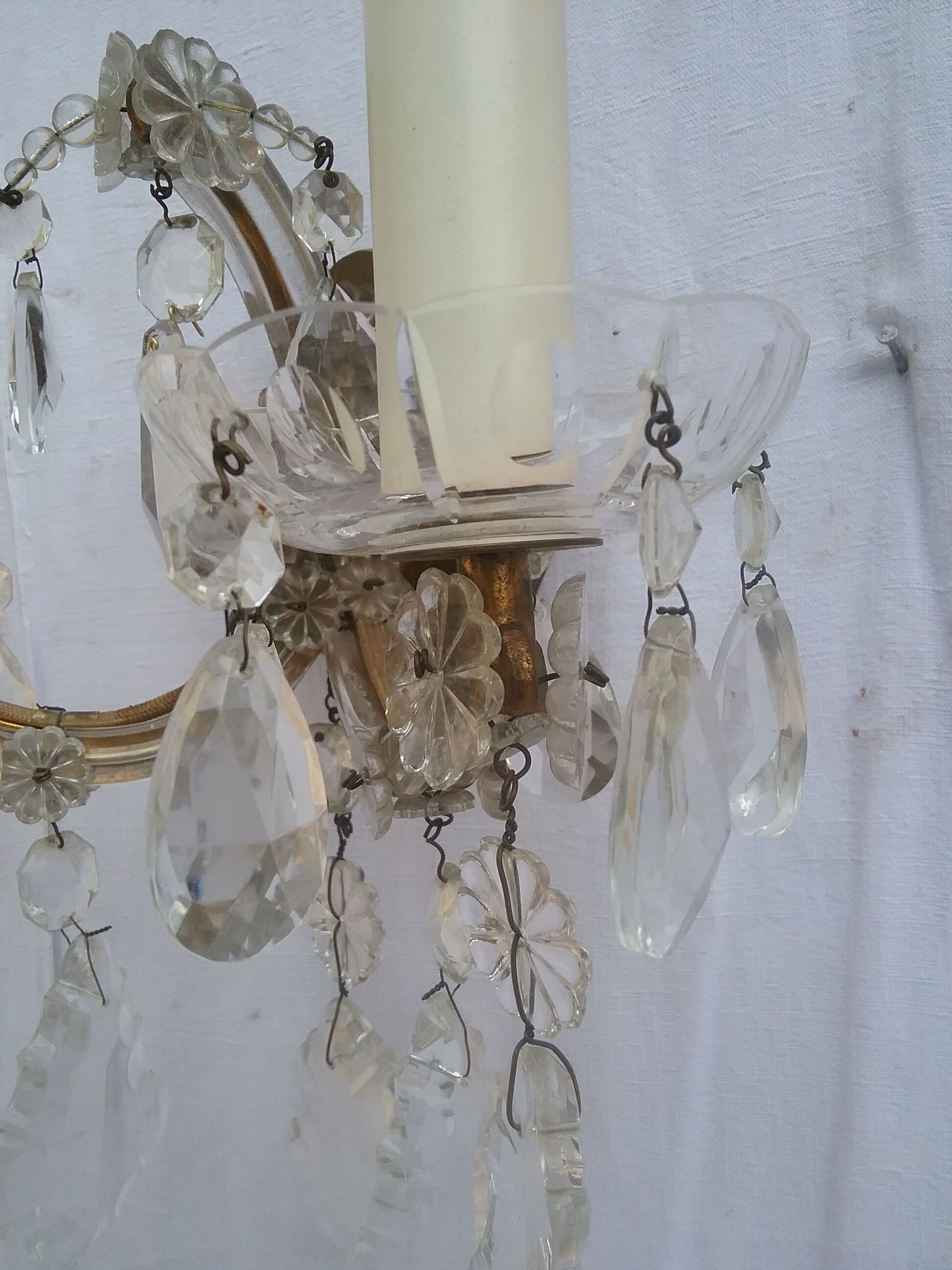 Pair of stamped wall light