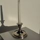 Small shiny silver-plated candlestick H11 D13