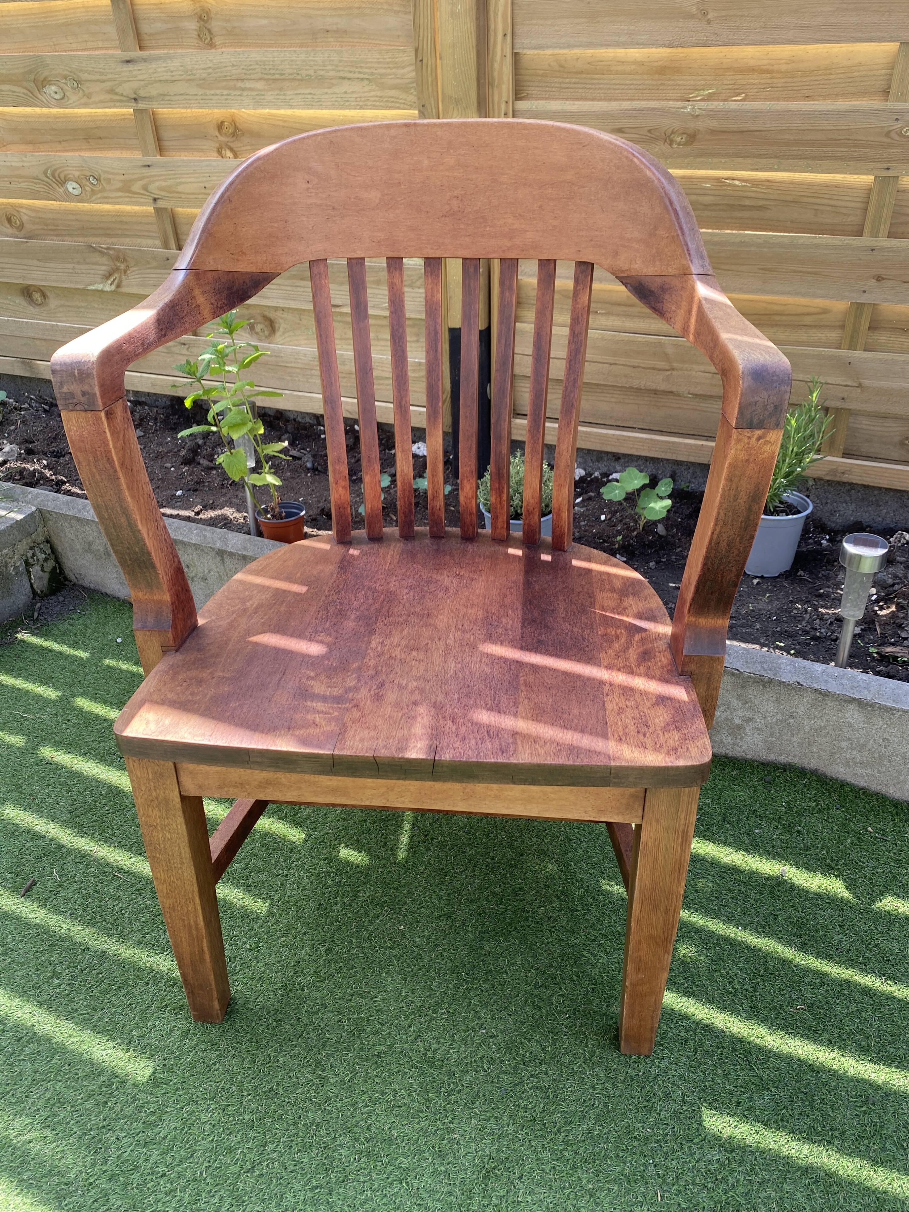 Exotic wood armchair