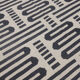 Bold Geometric Kilim Contemporary Grey Cream Wool Area Rug- 177x225cm