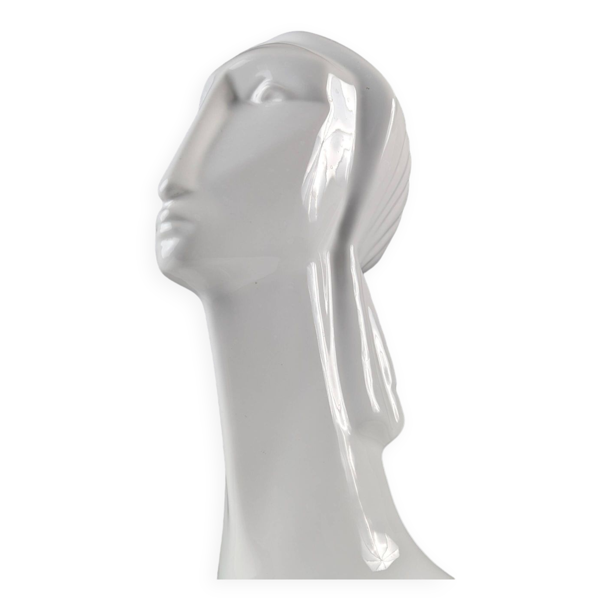 Art Deco Style Ceramic Woman Bust