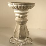 Pair of cement candlesticks