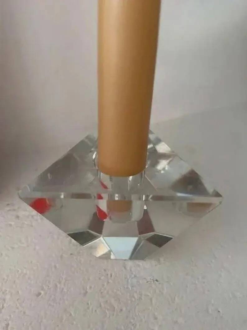 Crystal candlestick - vintage 20th century