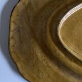 Glazed earthenware country dish with fluting, Provence 1950.