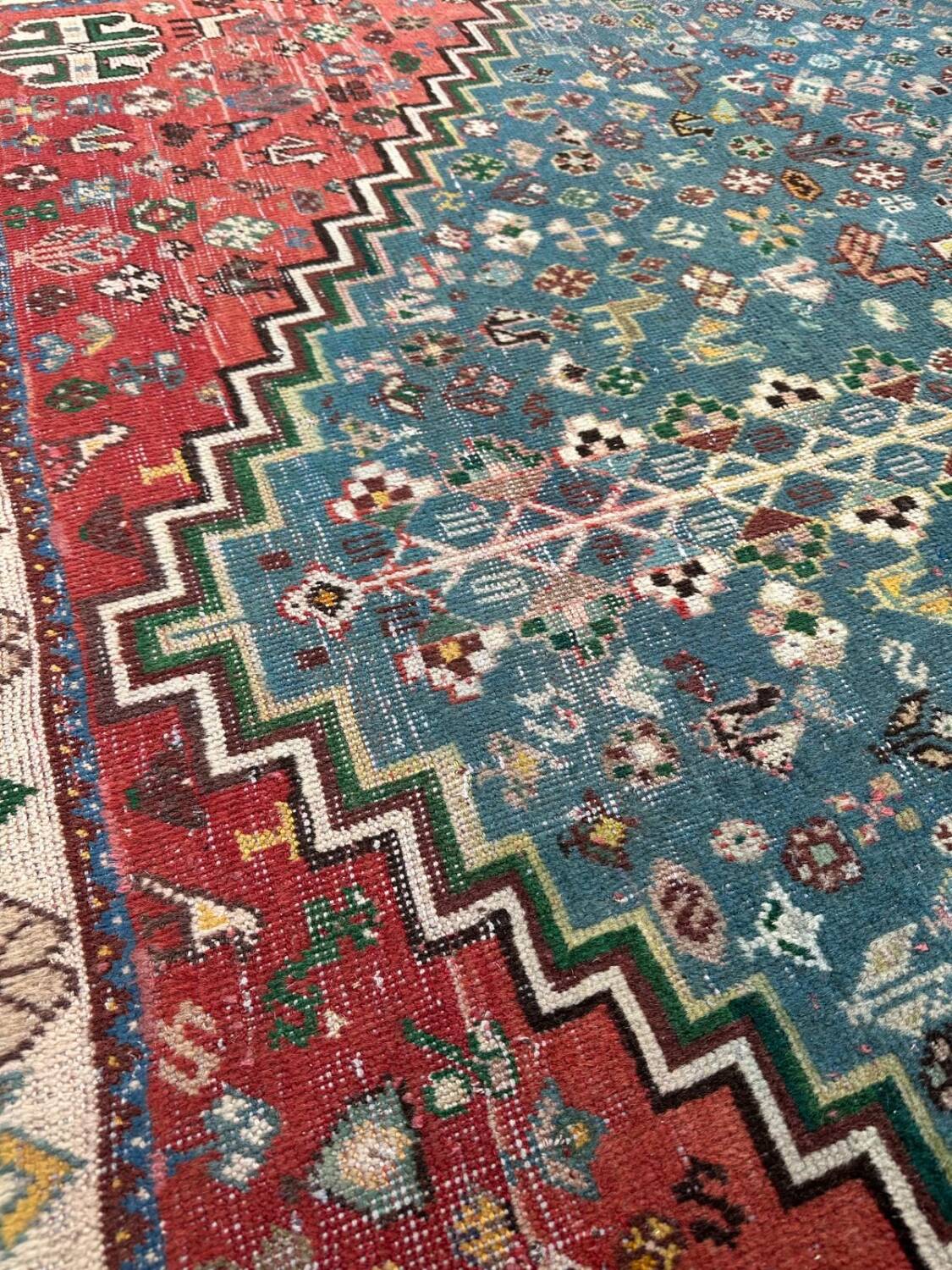 Handmade square Persian rug