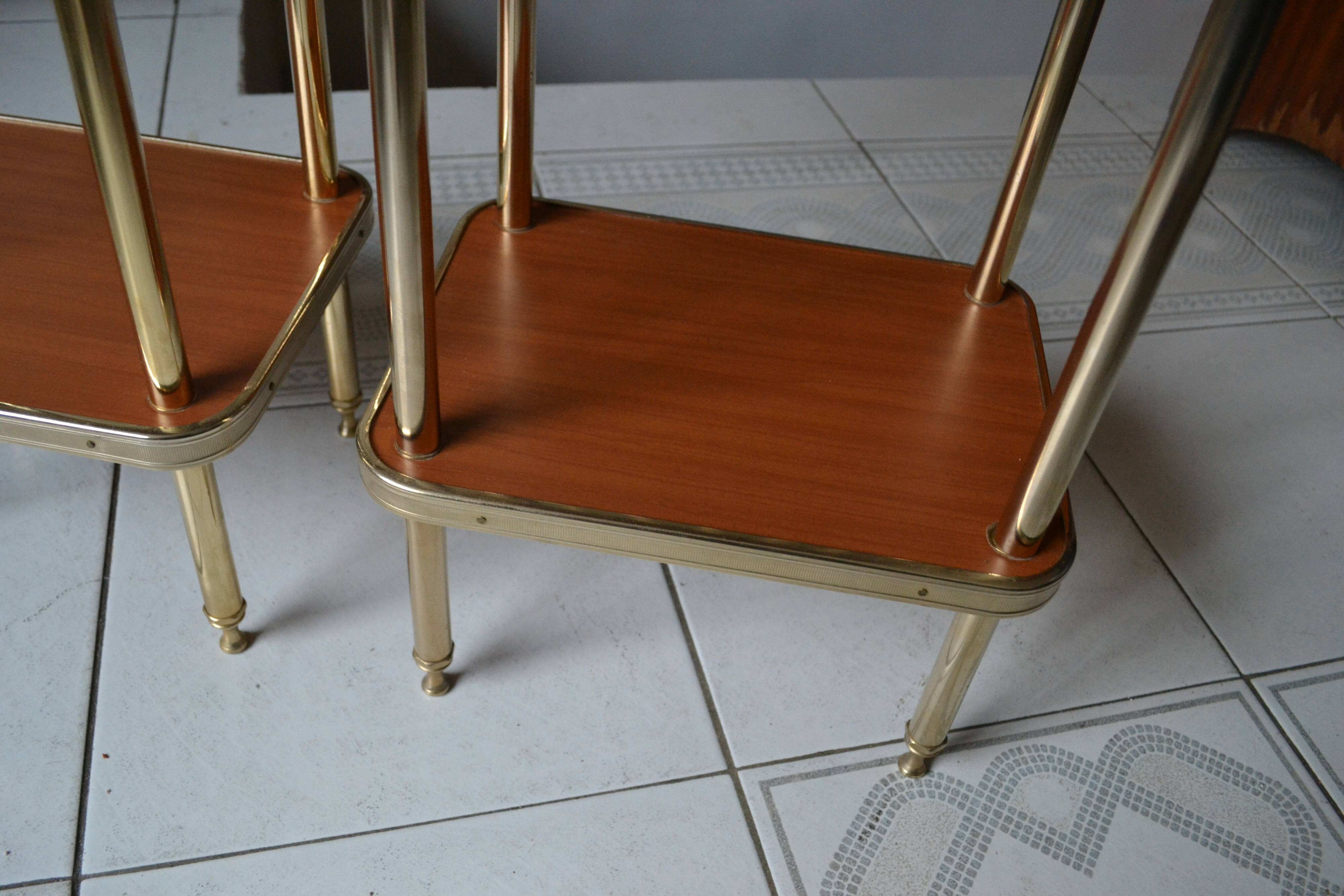 Pair of extra tables sofa tips Richard Creation 50s