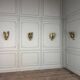 Set of four gilt brass wall lights, Tommaso Barbi, circa 1960.