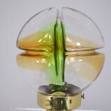 Kaiser brass lamp & amber glass