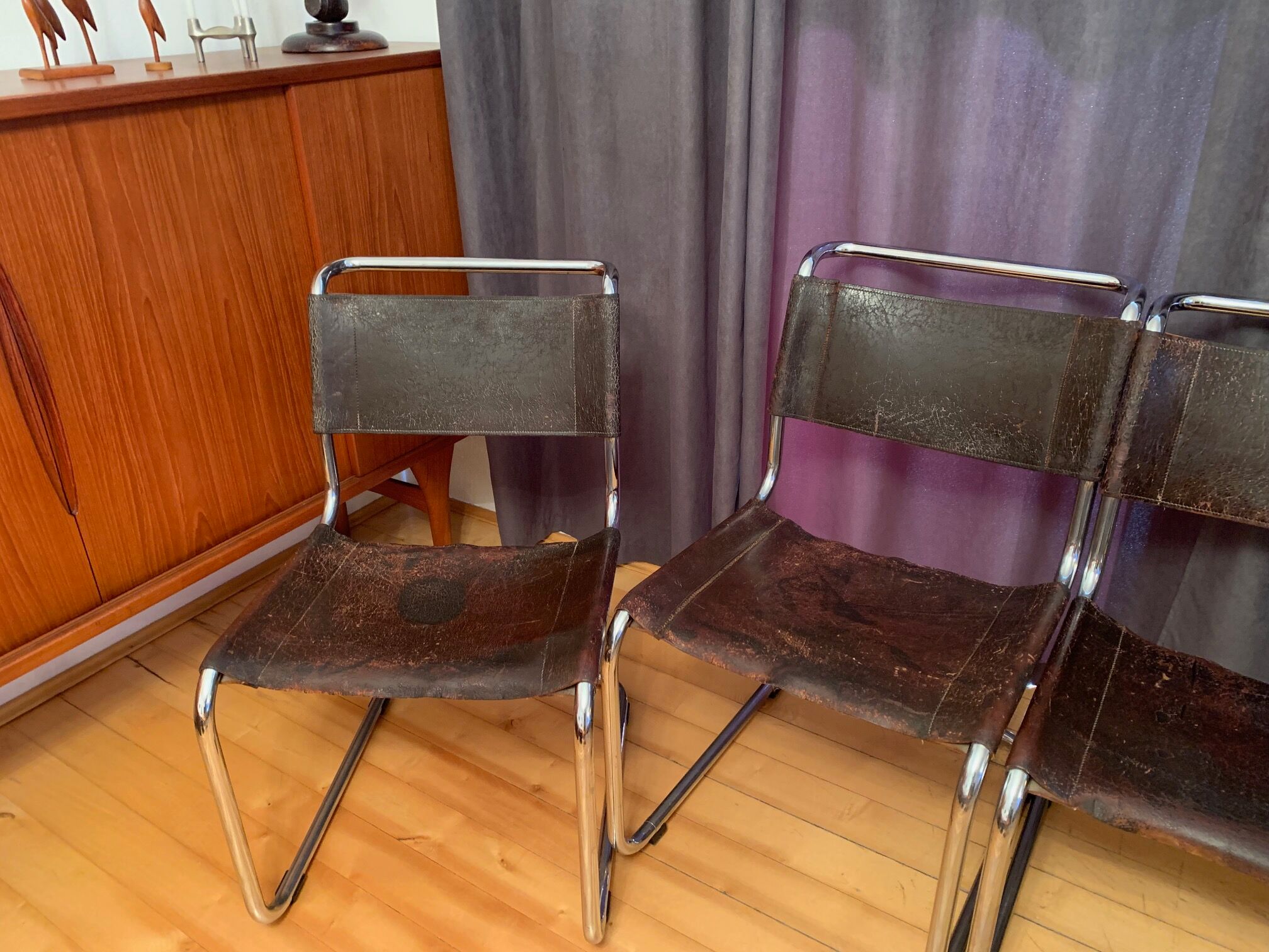 A set of six S33 chairs by Mart Stam, Thonet, Germany, 1960s.