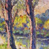 Landscape "Riverside" of Waelter-Otten 1897-1972