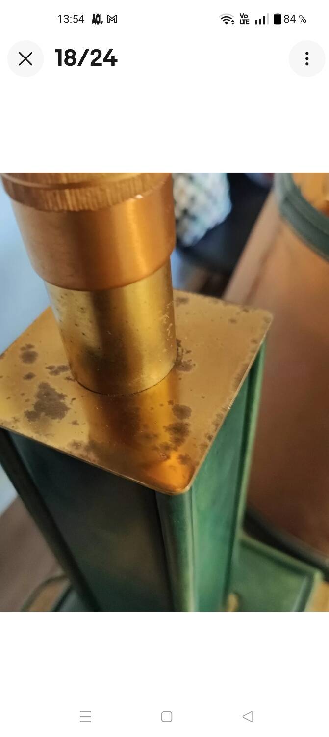 Lampe Art Déco Attribuée à Paul Dupré Lafon / Cuir Se killier et Parch