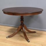 English Style Mahogany Extendable Pedestal Table - 1960
