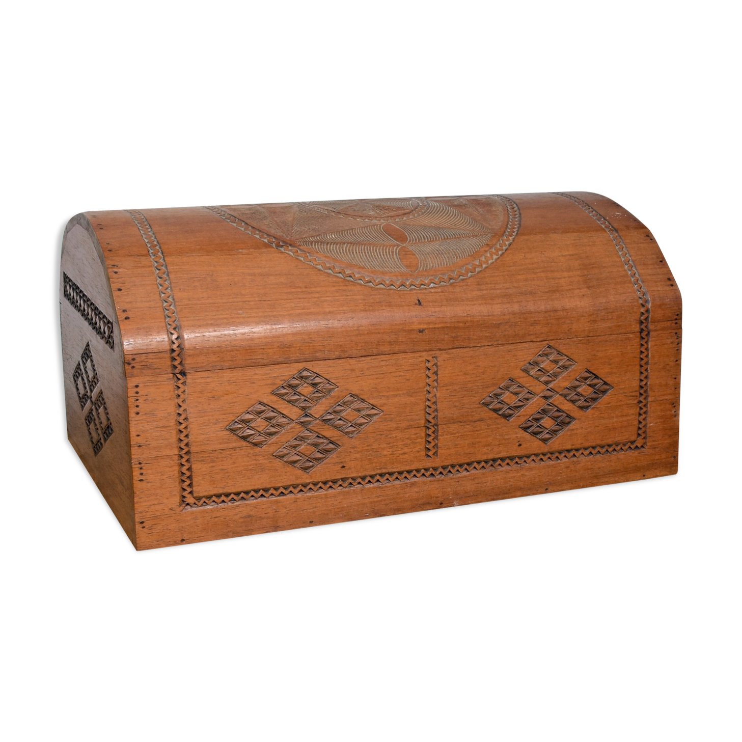 Malagasy carved chest made of precious wood