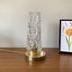 Vintage tulip-shaped table, desk, and bedside lamp with antique glass shade and brass base