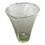 Handcrafted bubbled glass vase