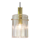 Large lantern-shaped pendant light with cylindrical glass shade by Limburg, Germany, 1960s.