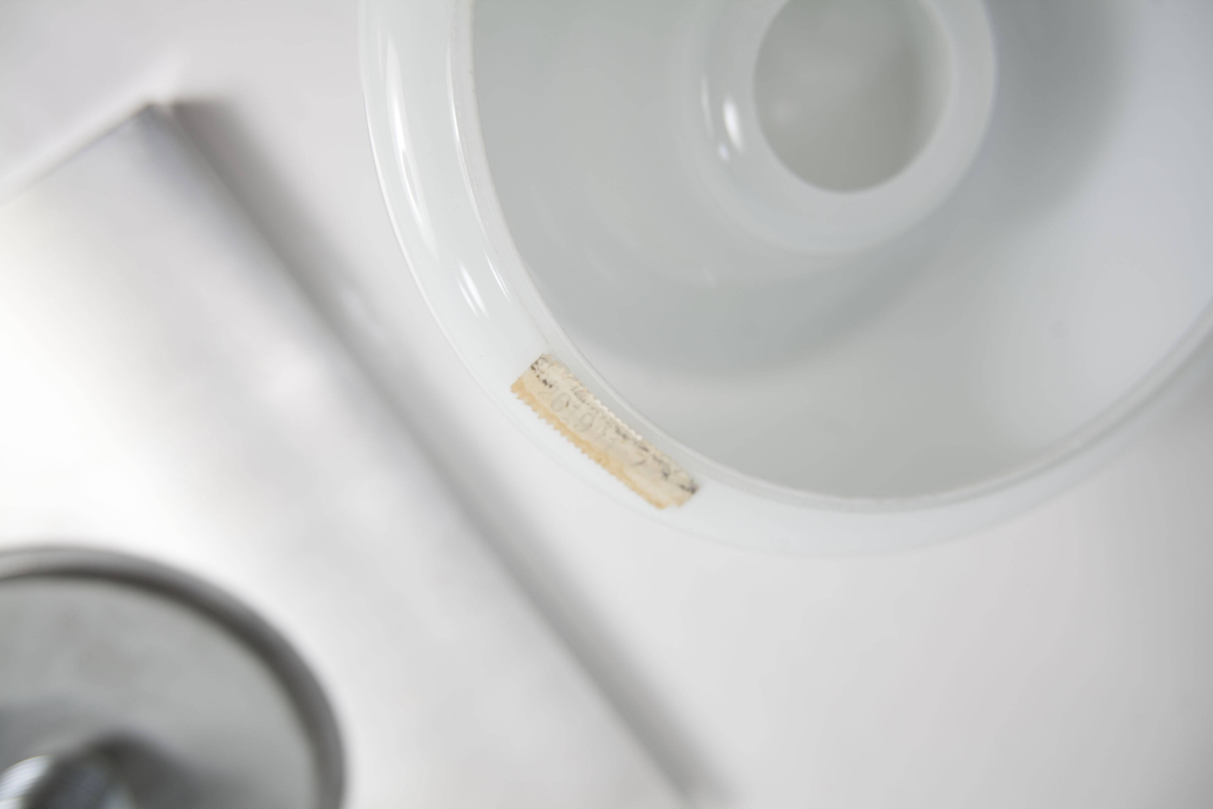 Ceiling light Doria Leuchten 1960, Germany, Alu Opaline + bulb