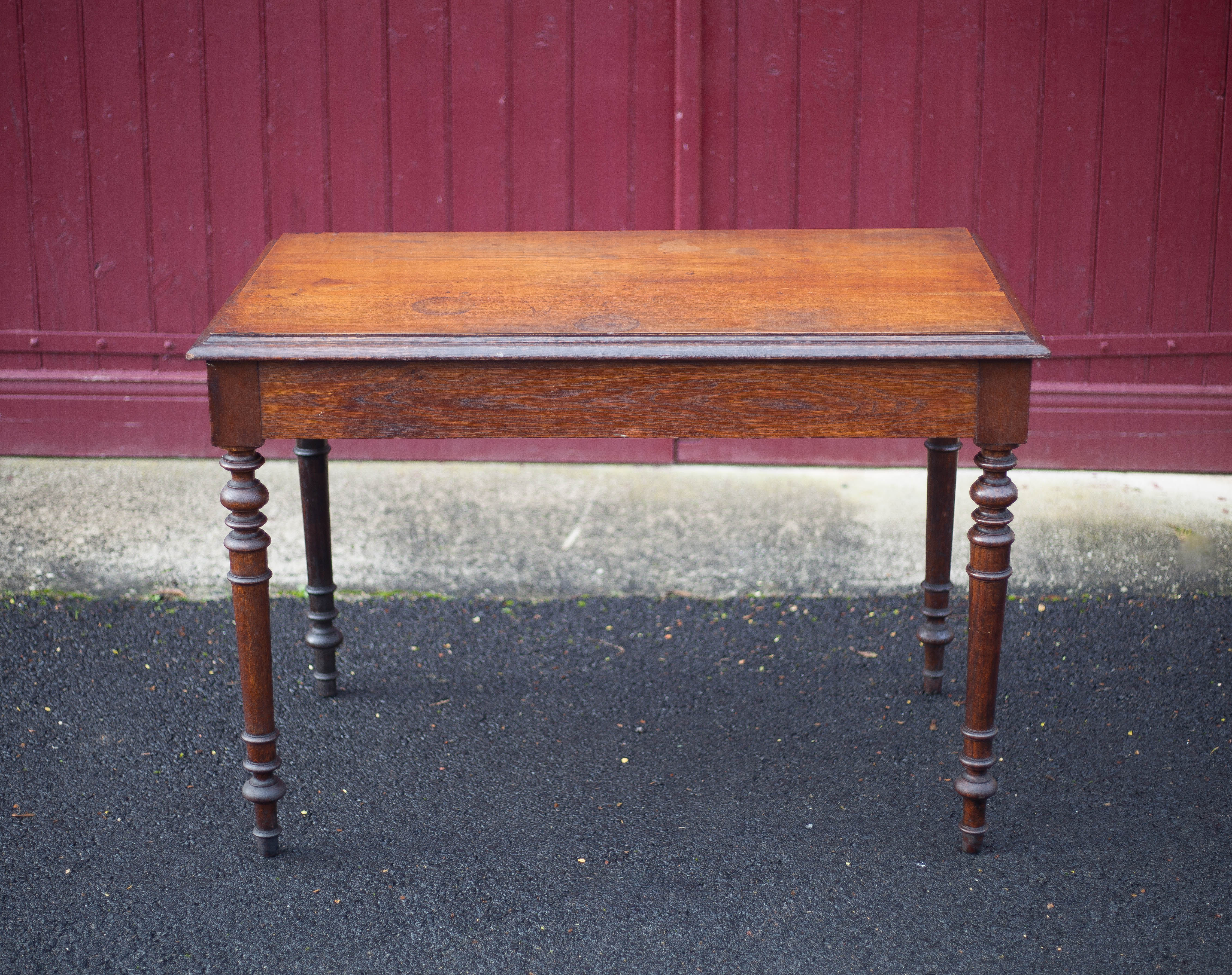 Table or desk Louis Philippe with two drawers