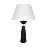 Lampe postmoderne en marbre et laiton circa 1980