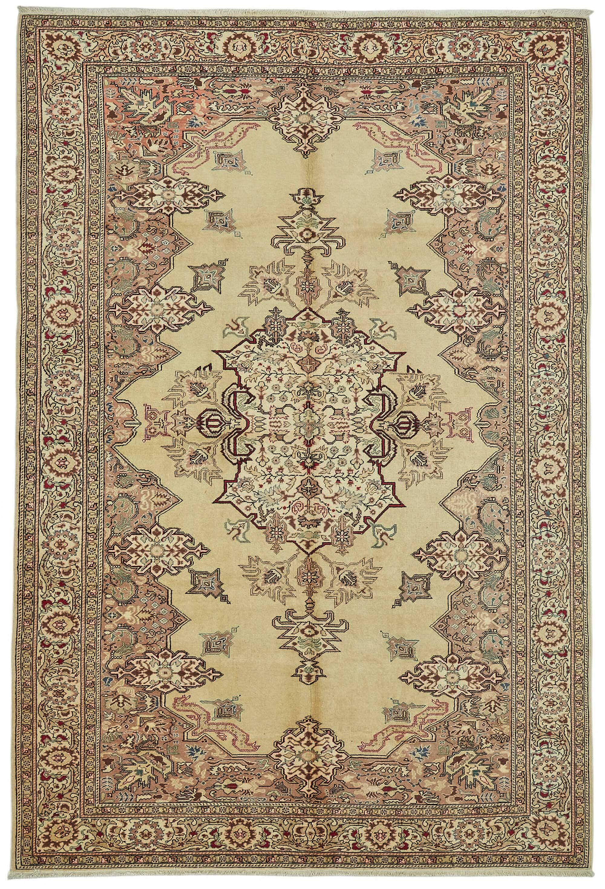 Turkish Wool Vintage Kayseri Rug 197 cm x 287 cm