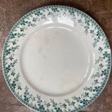 4 opaque porcelain dessert plates from Gien, Montigny model