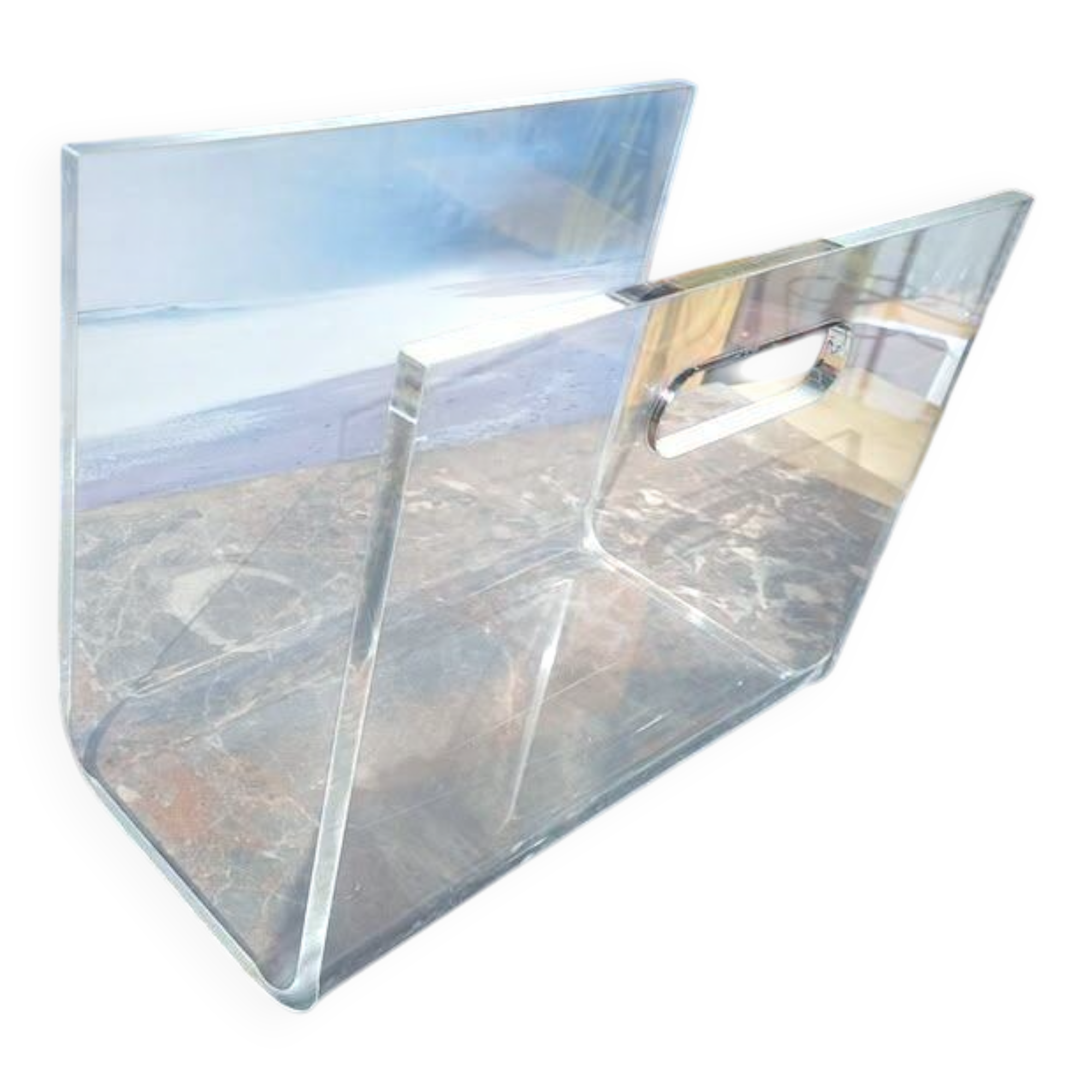 Porte-revues/vinyles plexiglas 70's
