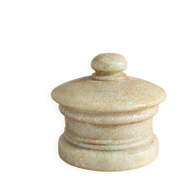 Boîte vintage en pierre naturelle – Couvercle sculpté