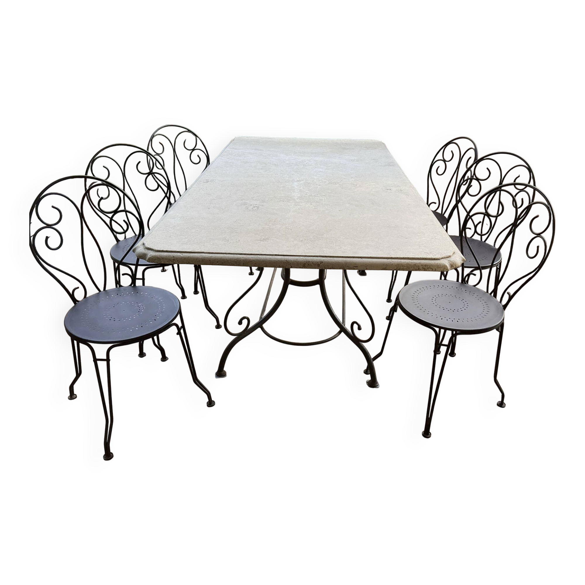 Ensemble table+6 chaises