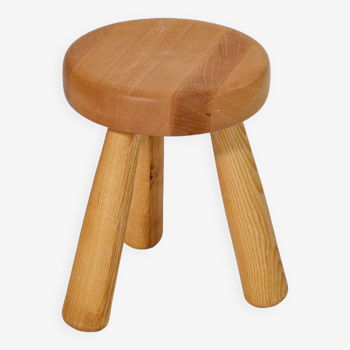 Scandinavian Ingvar Hildingsson stool, beech and ash, 1970, Sweden.