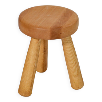 Scandinavian Ingvar Hildingsson stool, beech and ash, 1970, Sweden.