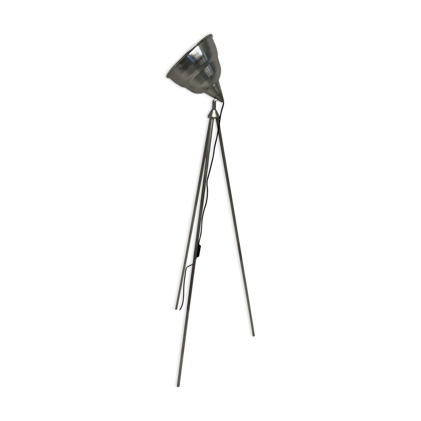 Lampadaire trépied abat-jour métal