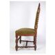 High-Backed Chair in Solid Oak with the Style of the Renaissance