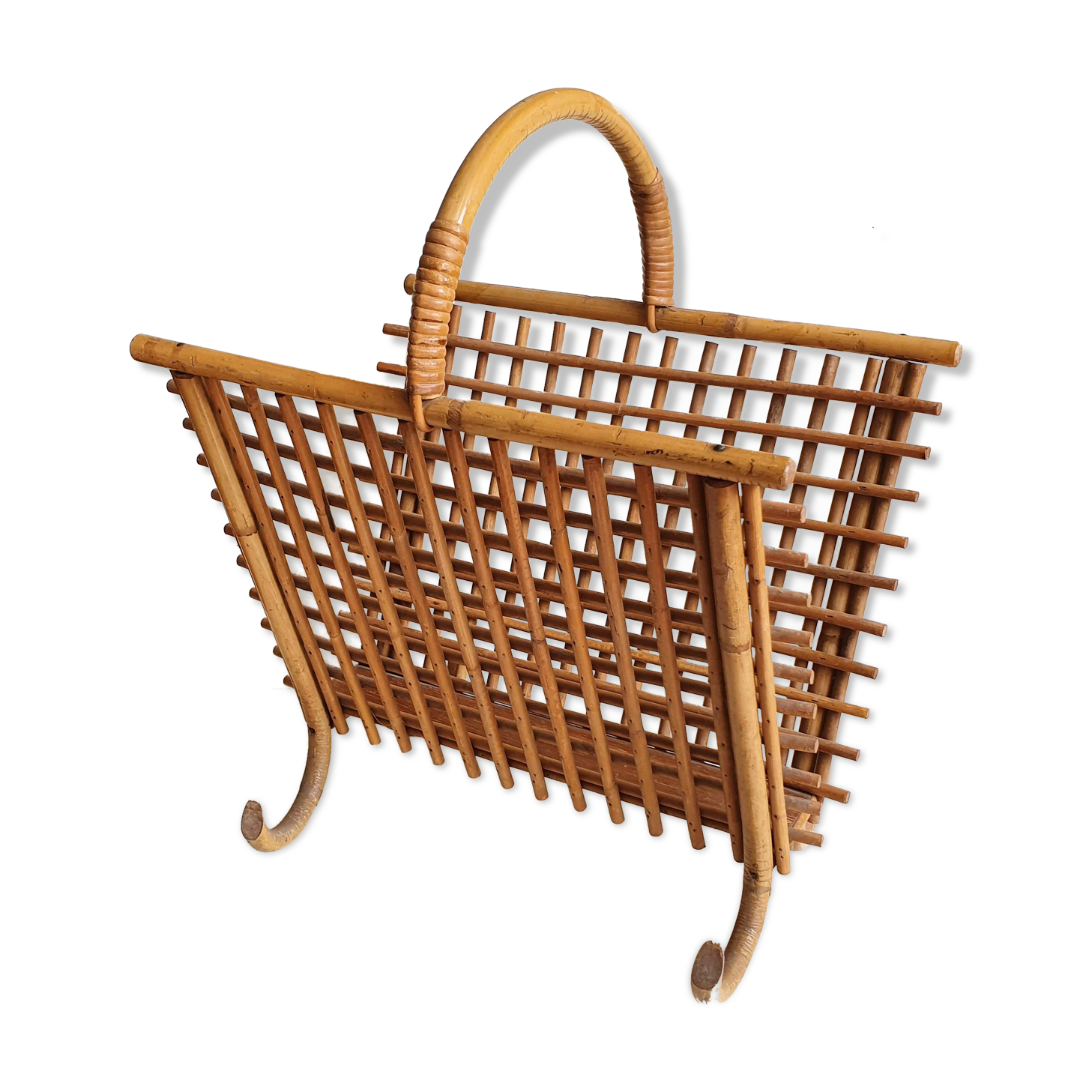 Rattan magazine door from the 60s/70s